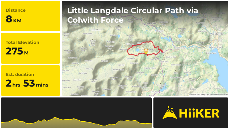 Little Langdale Circular Path via Colwith Force | Westmorland and