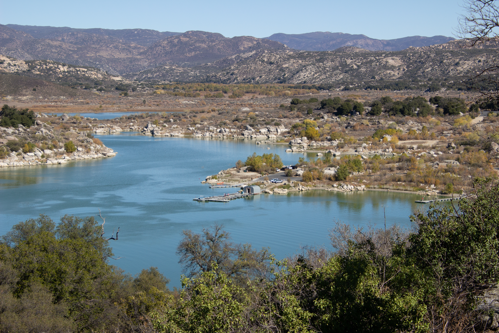 An image depicting the trail Morena Reservoir Road Trail and its surrounding area.