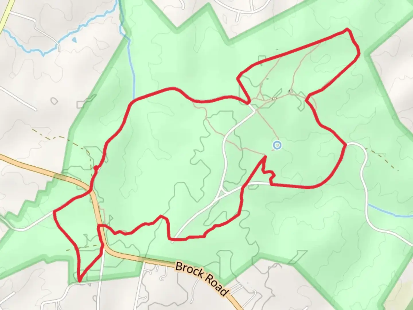 An image depicting the trail Fredericksburg and SPotsylvania National Military Park Loop and its surrounding area.