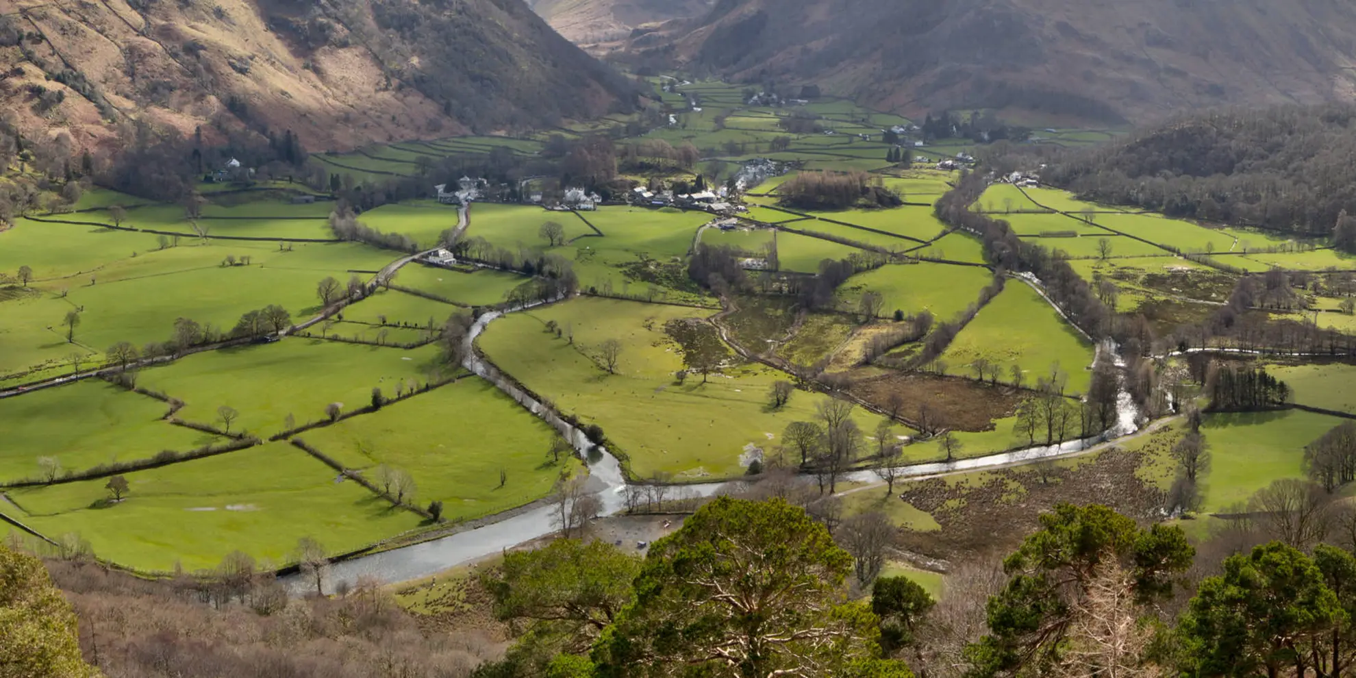 An image depicting the trail Stonethwaite Valley Walk and its surrounding area.