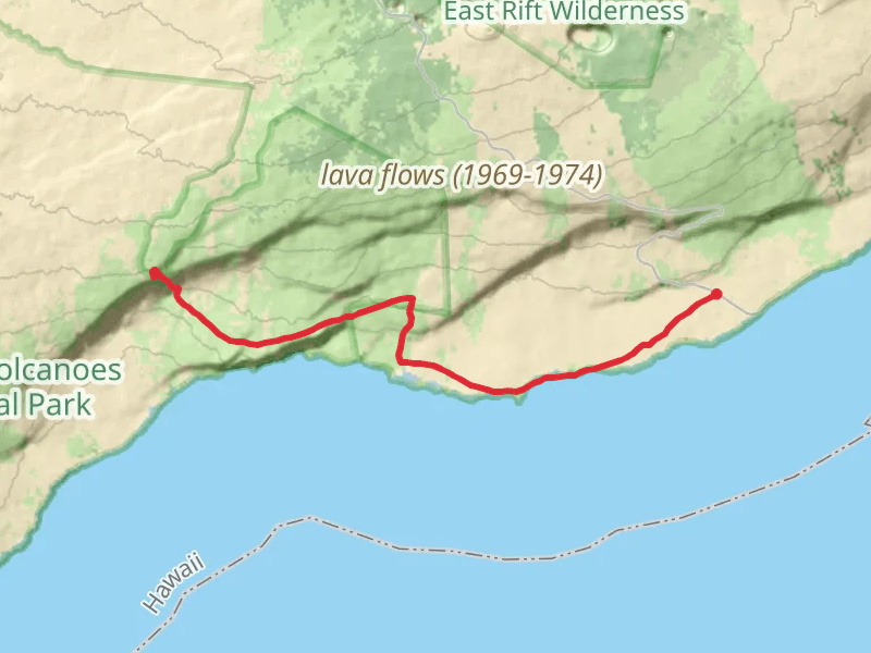 Puna Coast Trail and Hilina Pali Trail