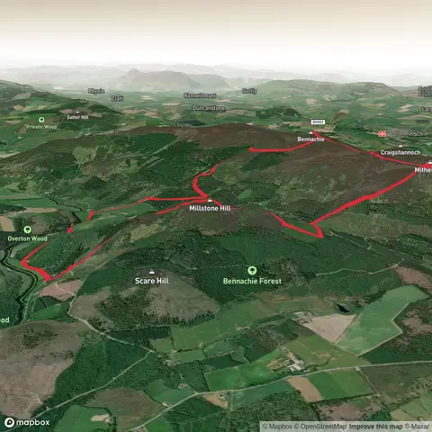 Millstone Hill, Mither Tap Fort and Bennachie Loop