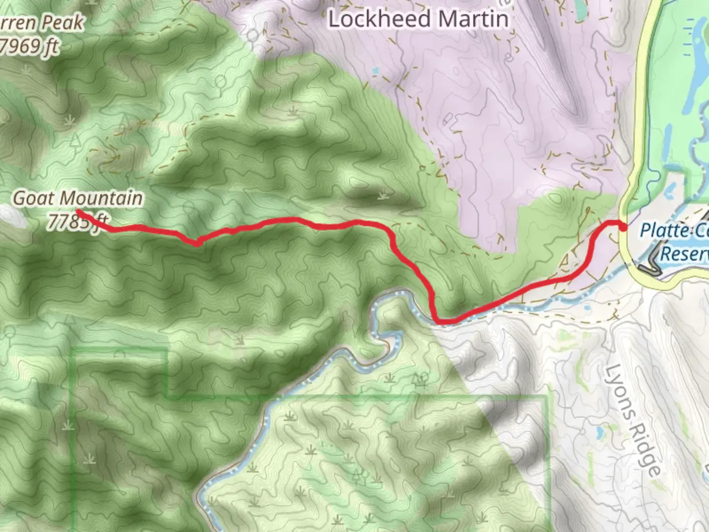 An image depicting the trail Goat Mountain Trail and its surrounding area.