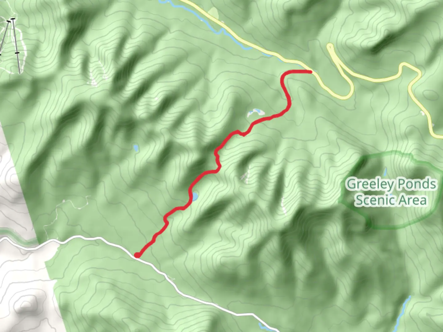 An image depicting the trail East Pond Trail Out and Back and its surrounding area.