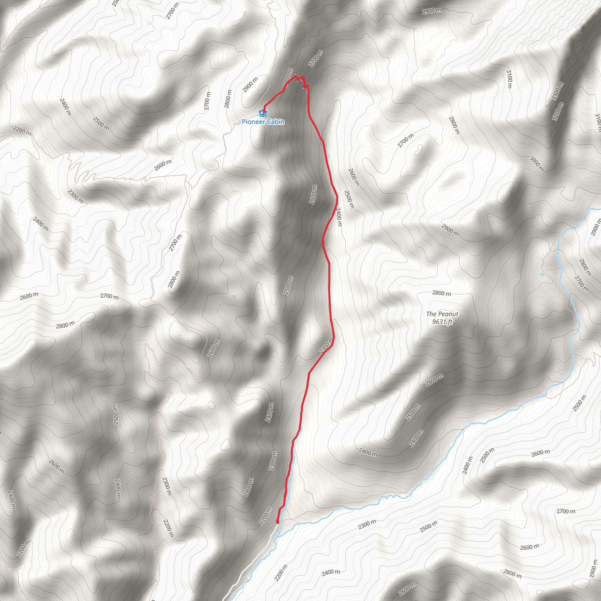 North Fork Hyndman Creek mobile static map