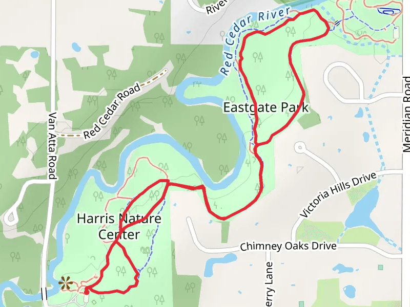 Harris Nature Center, White Spruce and Eastgate Connection Loop