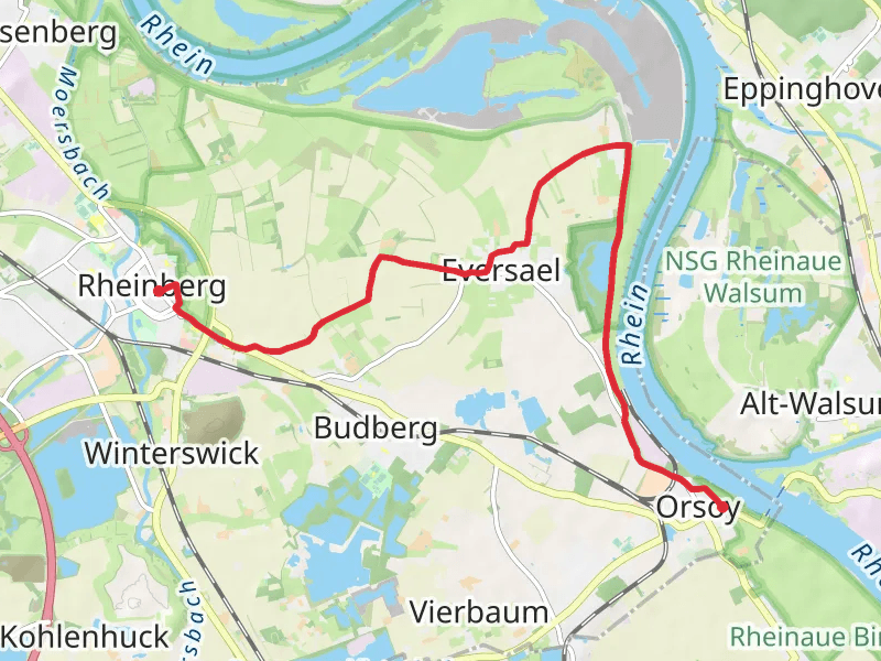 Orsoy to Rheinberg Walk