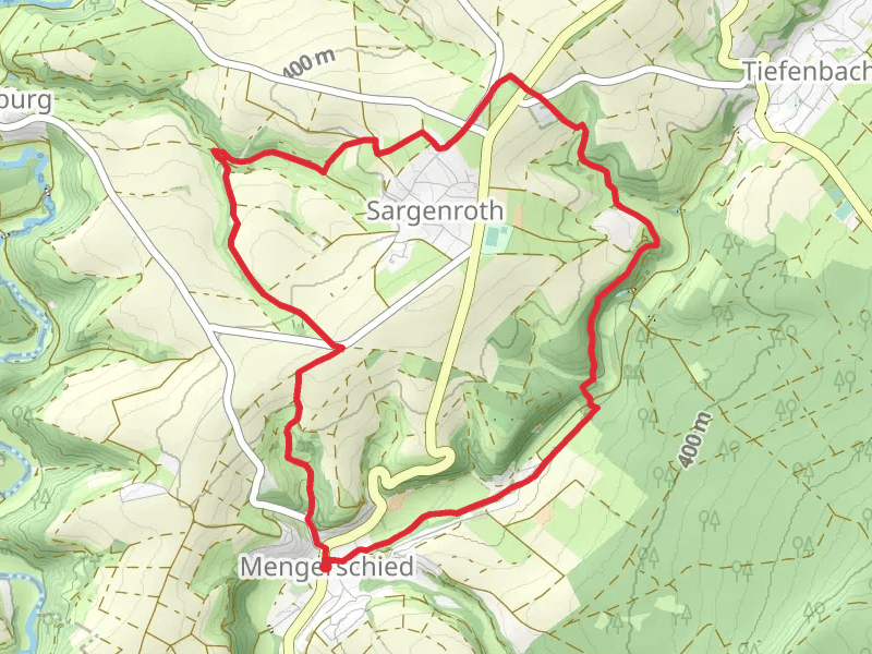 Mengerschied to Sargenroth Loop via Waldjugendherberge