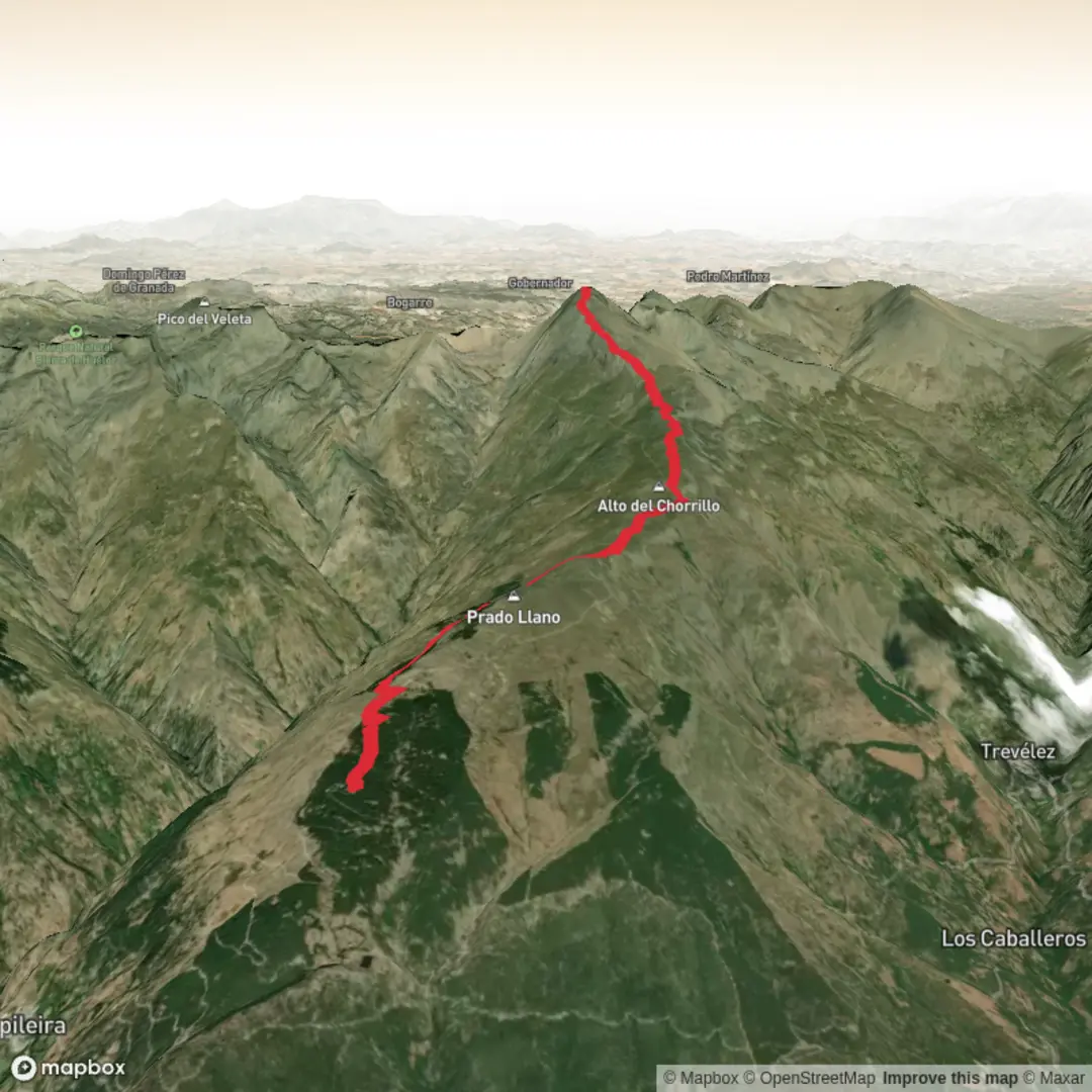 An image depicting the trail Mulhacén Peak and its surrounding area.