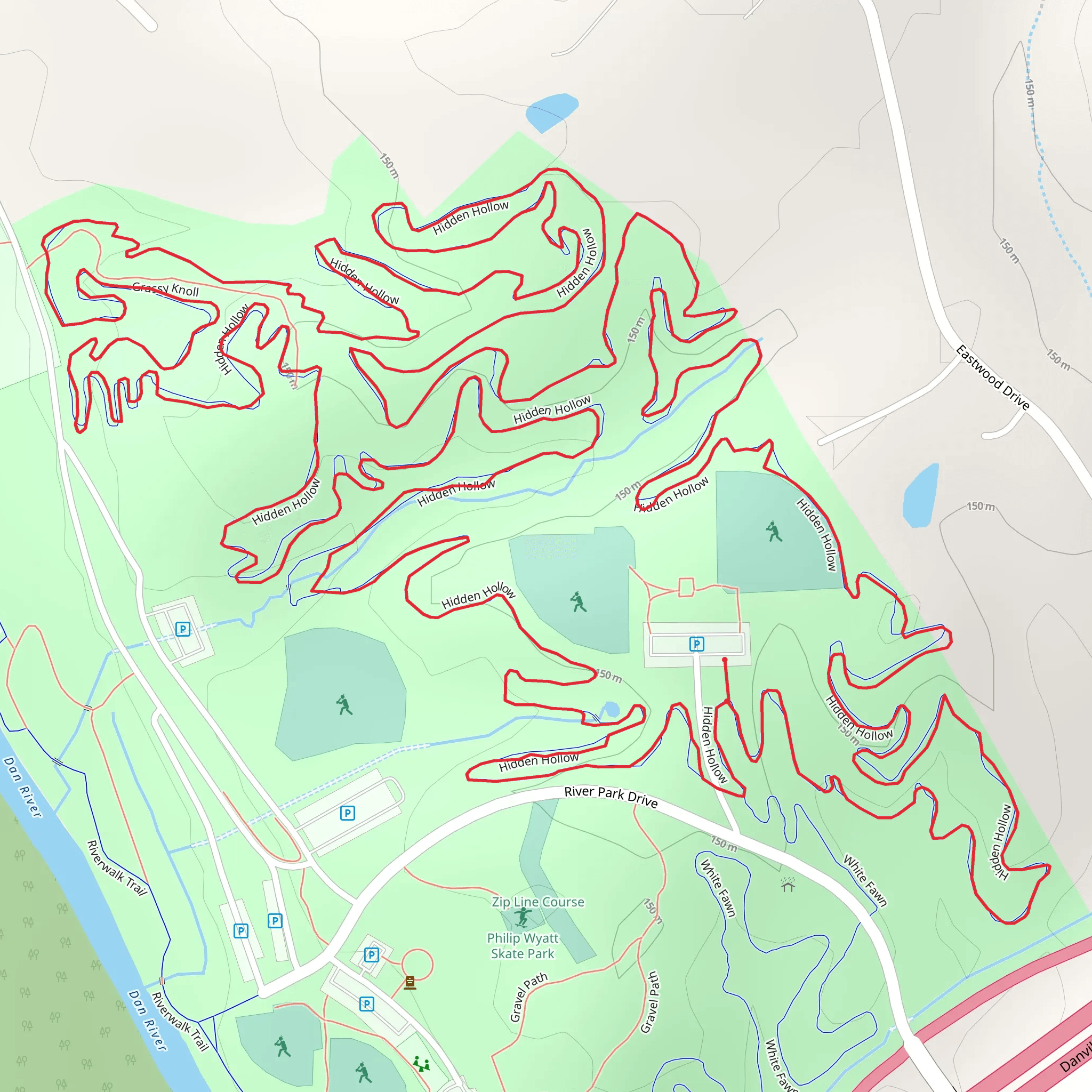 Hidden Hollow Loop mobile static map