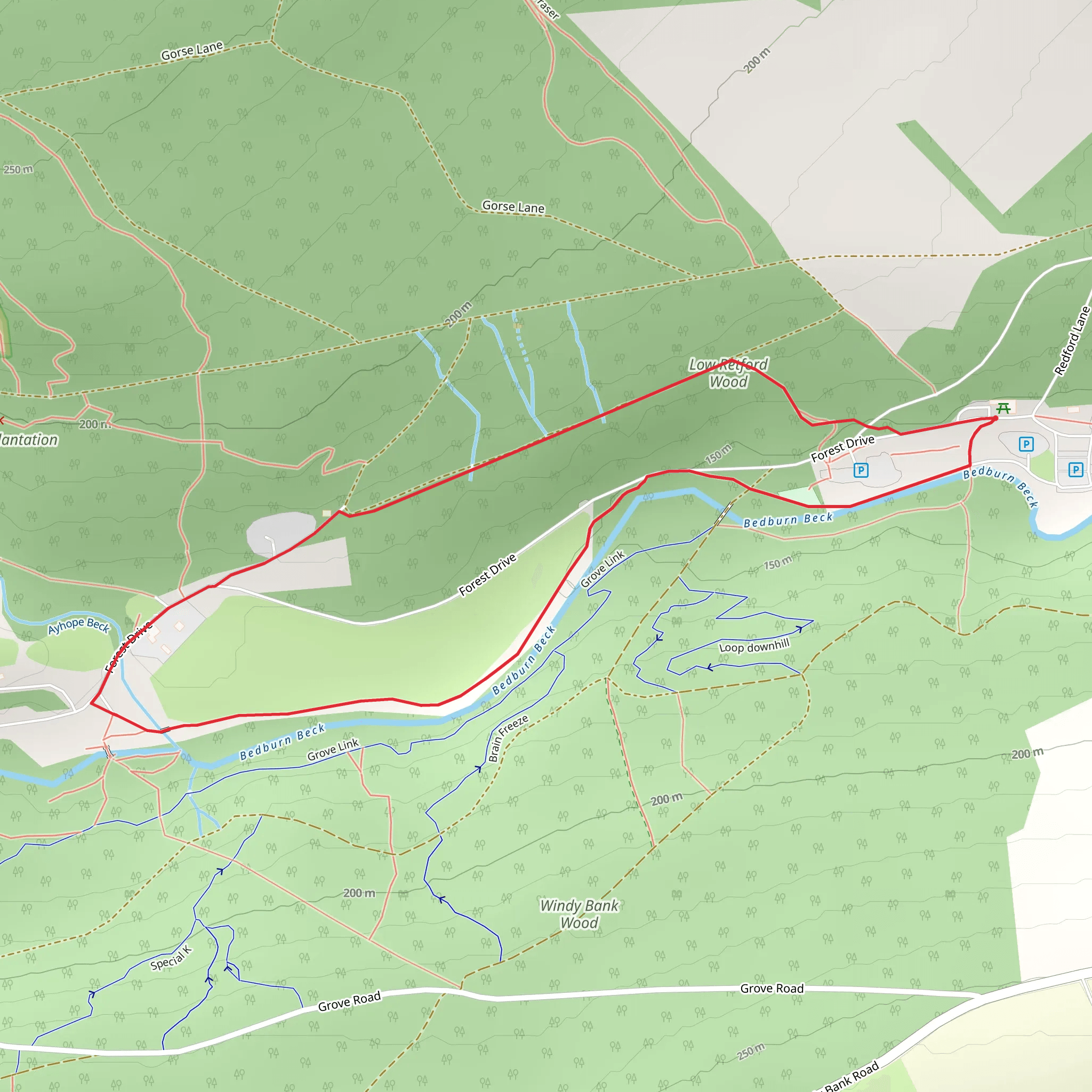 Low Retford Wood Loop mobile static map