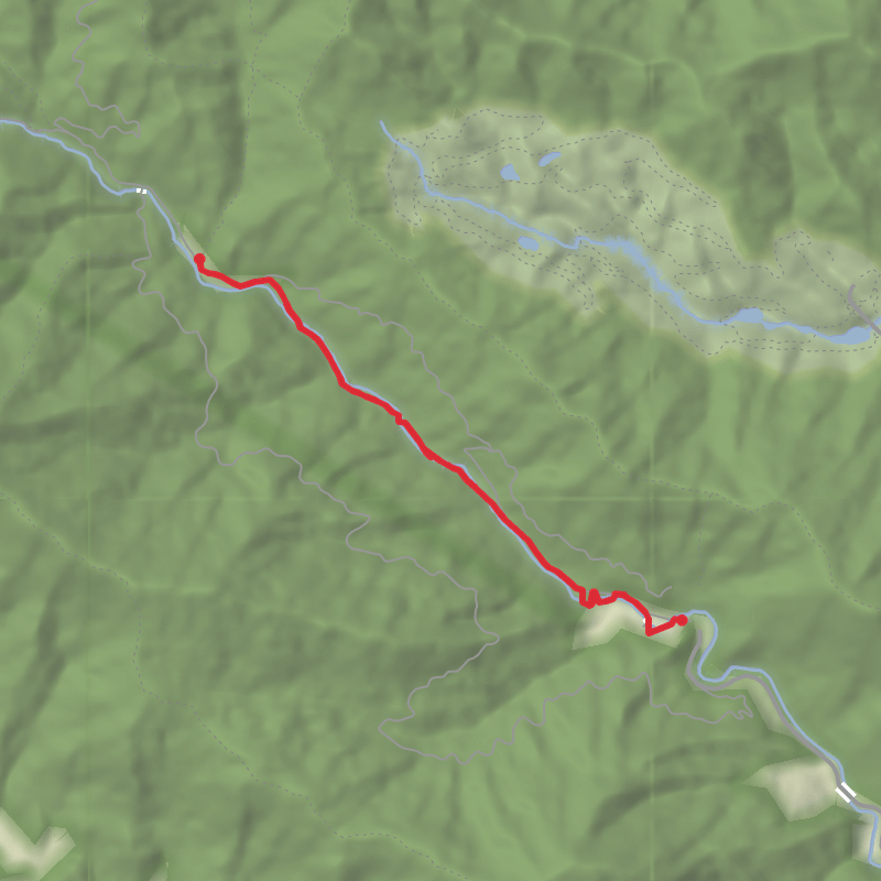 A map preview of the recording 하이킹.
