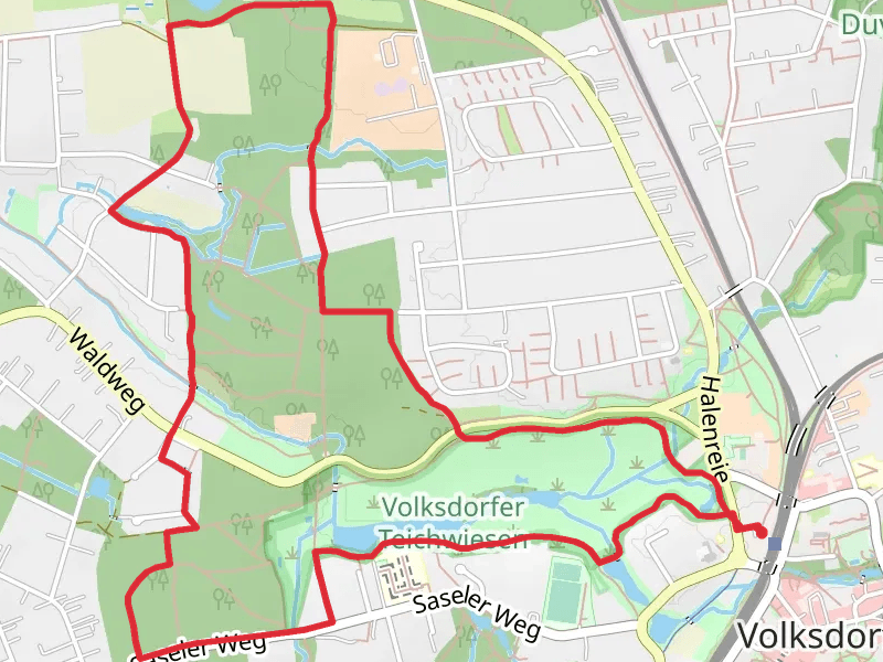 Grosser Teich and Streekbek via Hamraakoppel