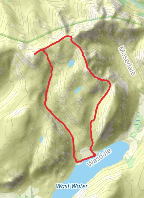 Red pike and Scoat fell mobile static map