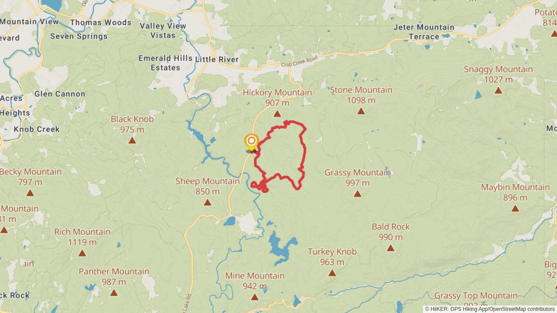 An image depicting the trail Ridgeline Trail and White Pine Loop Trail and its surrounding area.