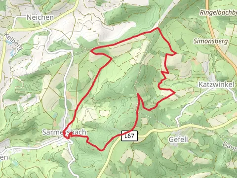 Auf Schloscheid, Hohlenseifen and Afelskreuz Loop - Sarmersbach