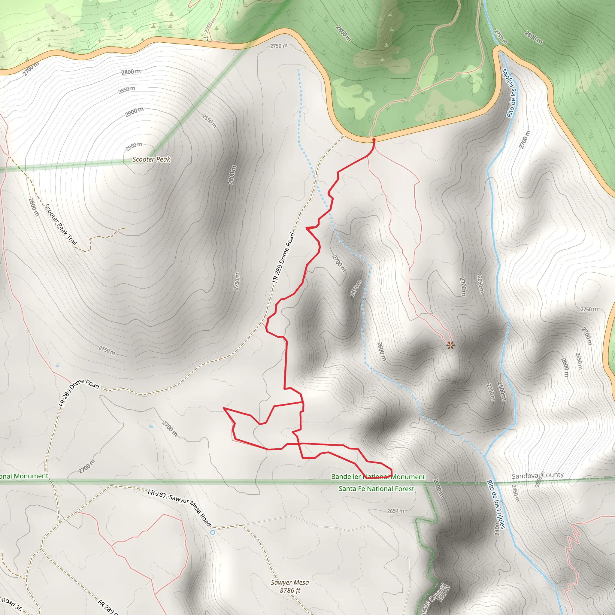 Sawyer Mesa Loop Trail mobile static map
