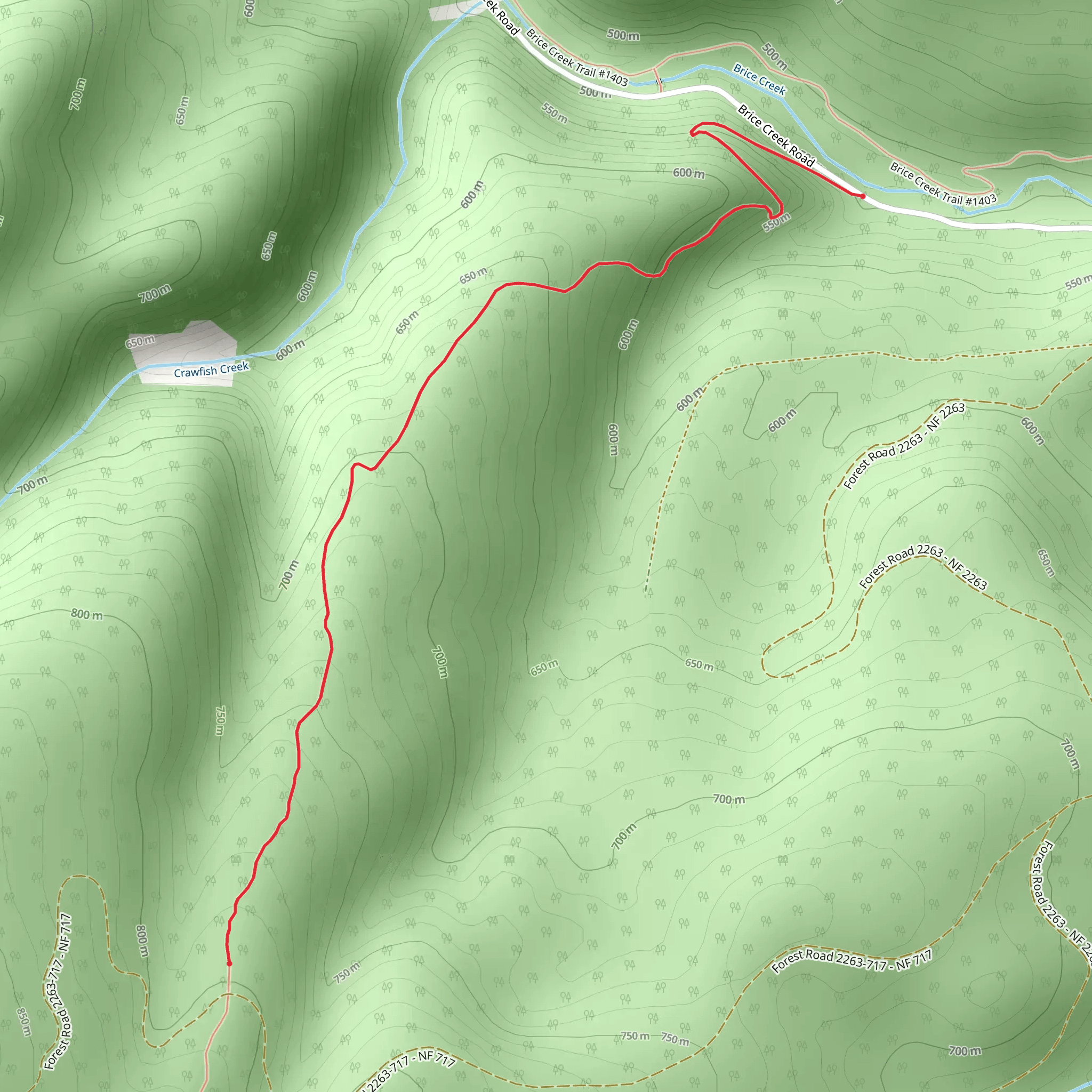 Crawfish Trail mobile static map