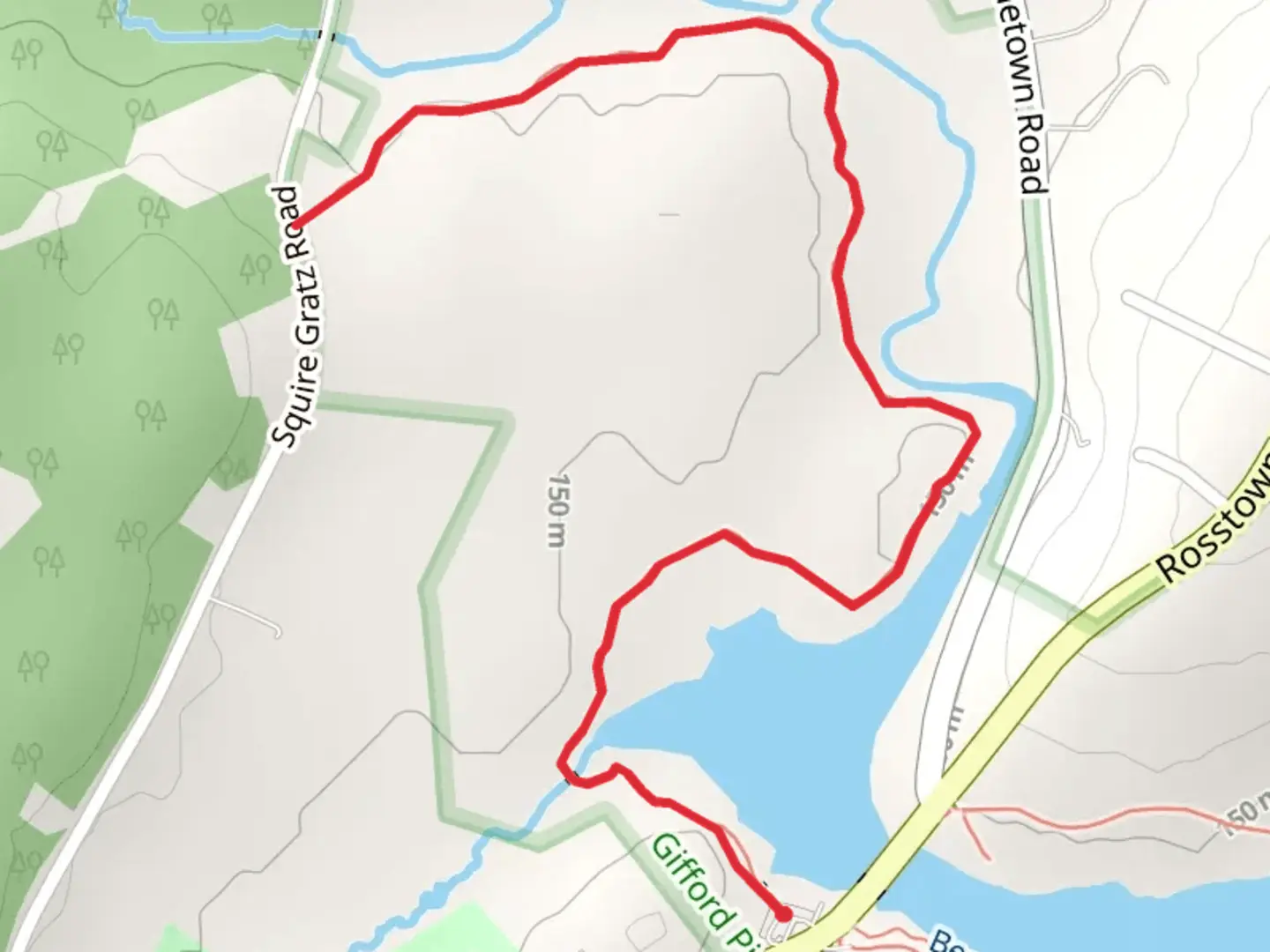 An image depicting the trail Beaver Creek Trail from Pinchot Lake and its surrounding area.