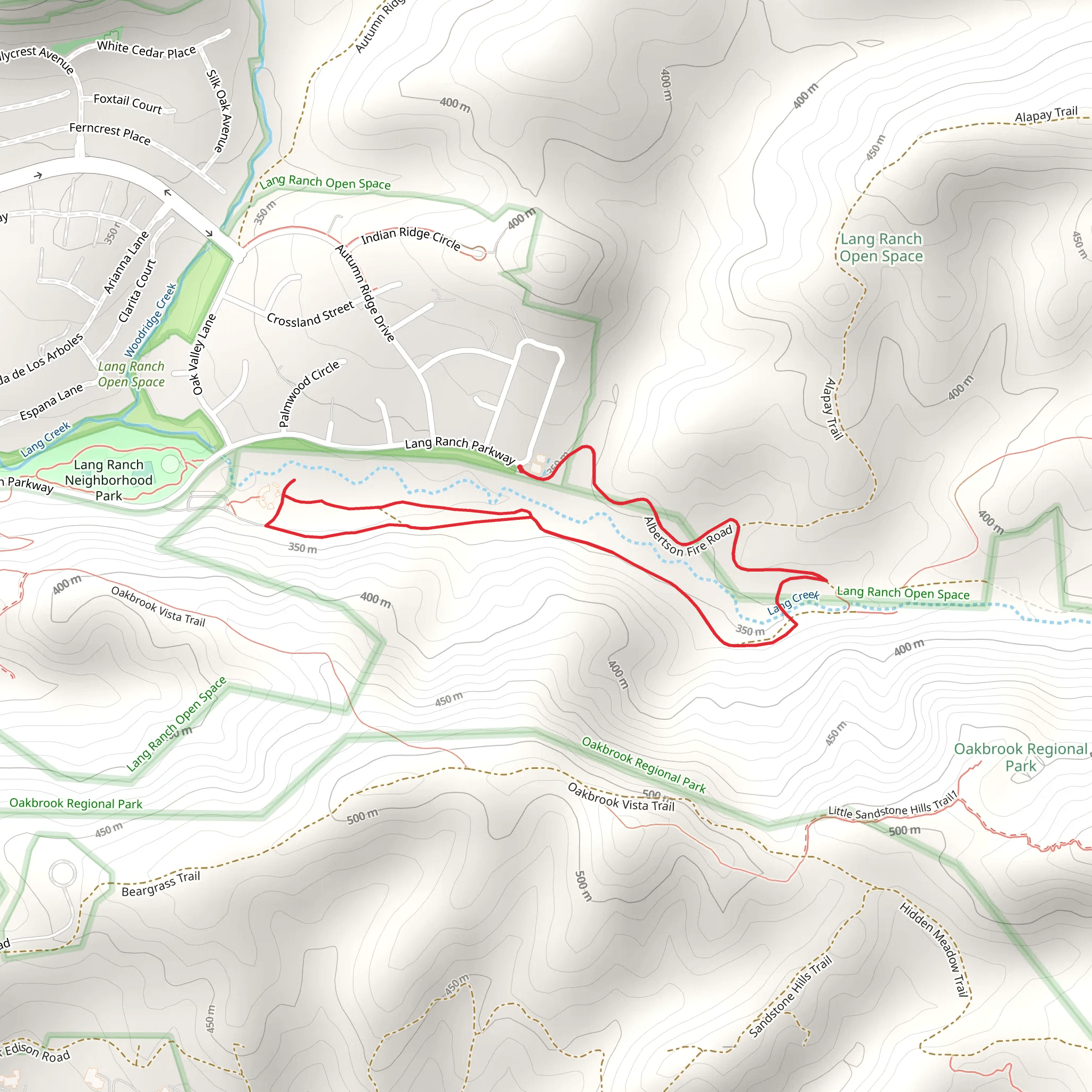 Albertson Fire Road Loop mobile static map