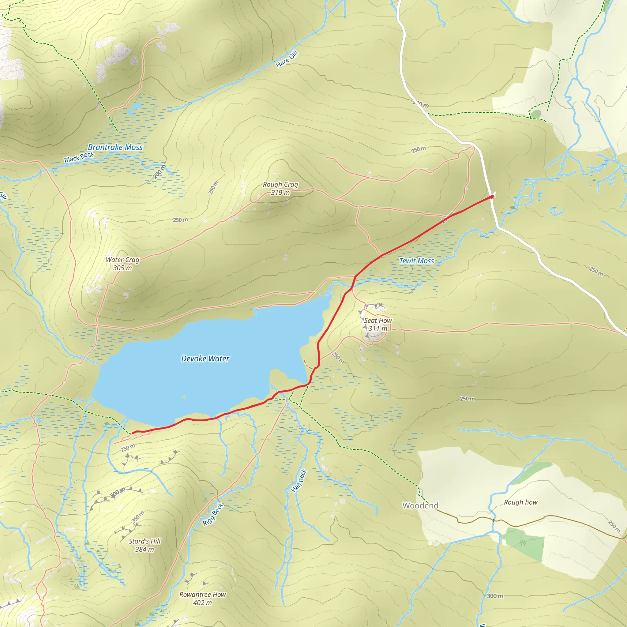 Devoke Water Walk mobile static map
