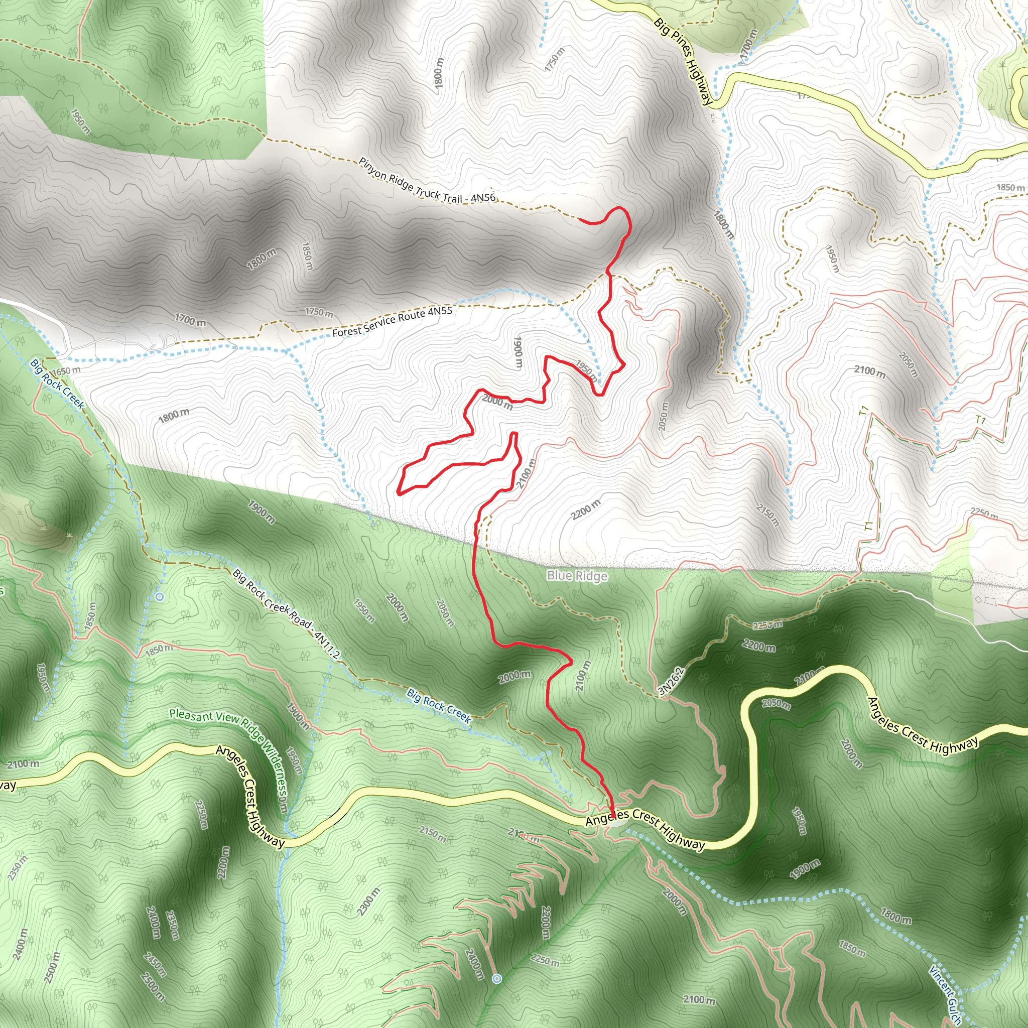 Fenner Saddle Road mobile static map