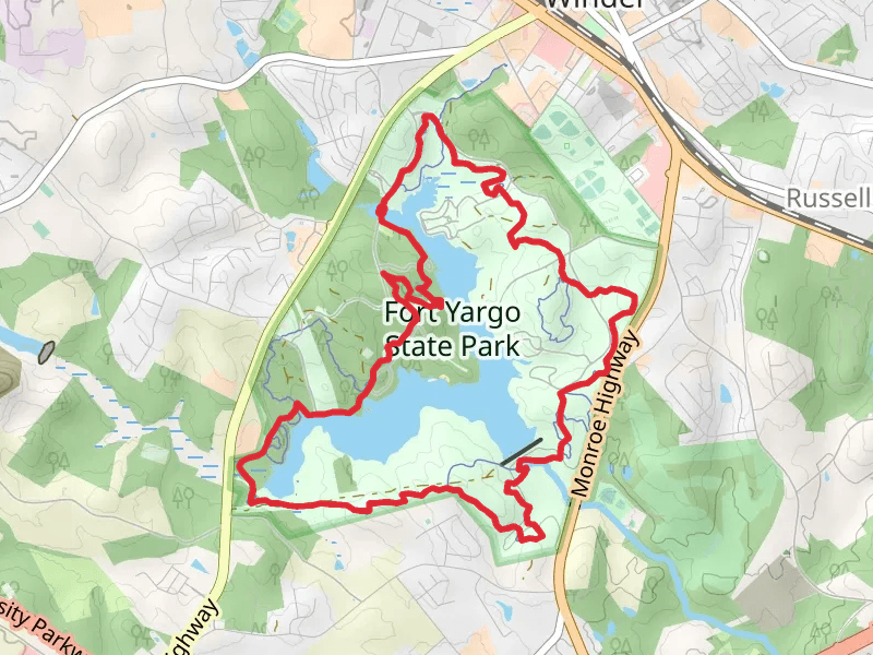 Fort Yargo Lake and Heart Attack Hill Loop