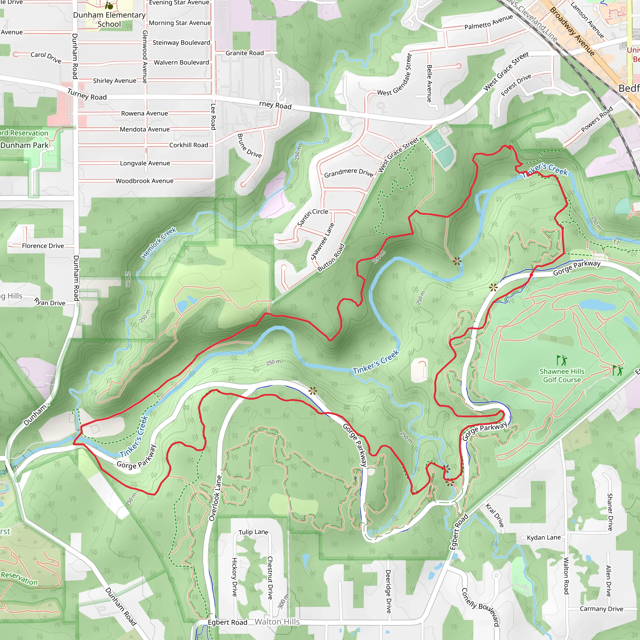 Bridle Loop Trail - Shawnee Hills Golf Course mobile static map