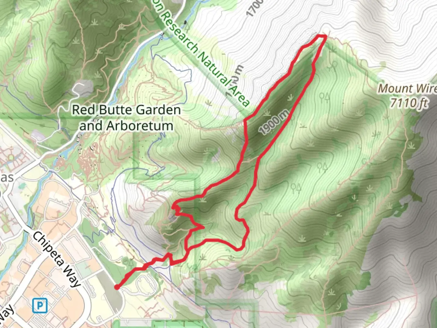 An image depicting the trail Living Room Trail and Georges Hollow Loop Trail and its surrounding area.
