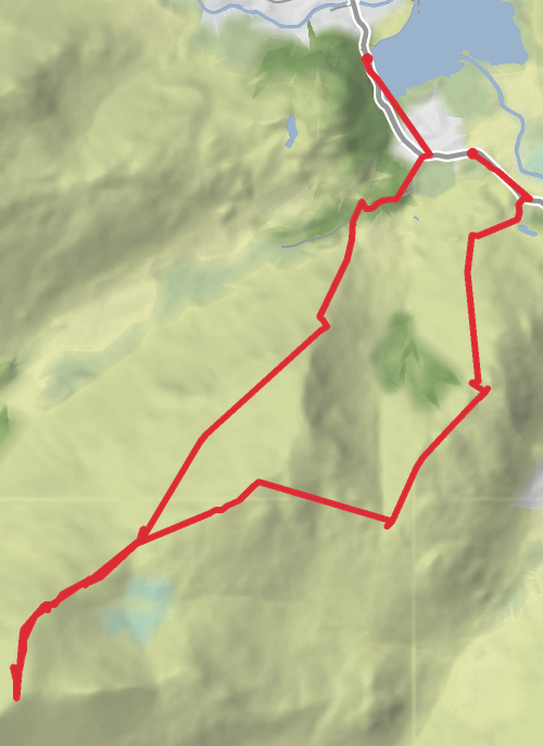 Hike on Arnison crag, St Sundays crag and Birks circular mobile static map