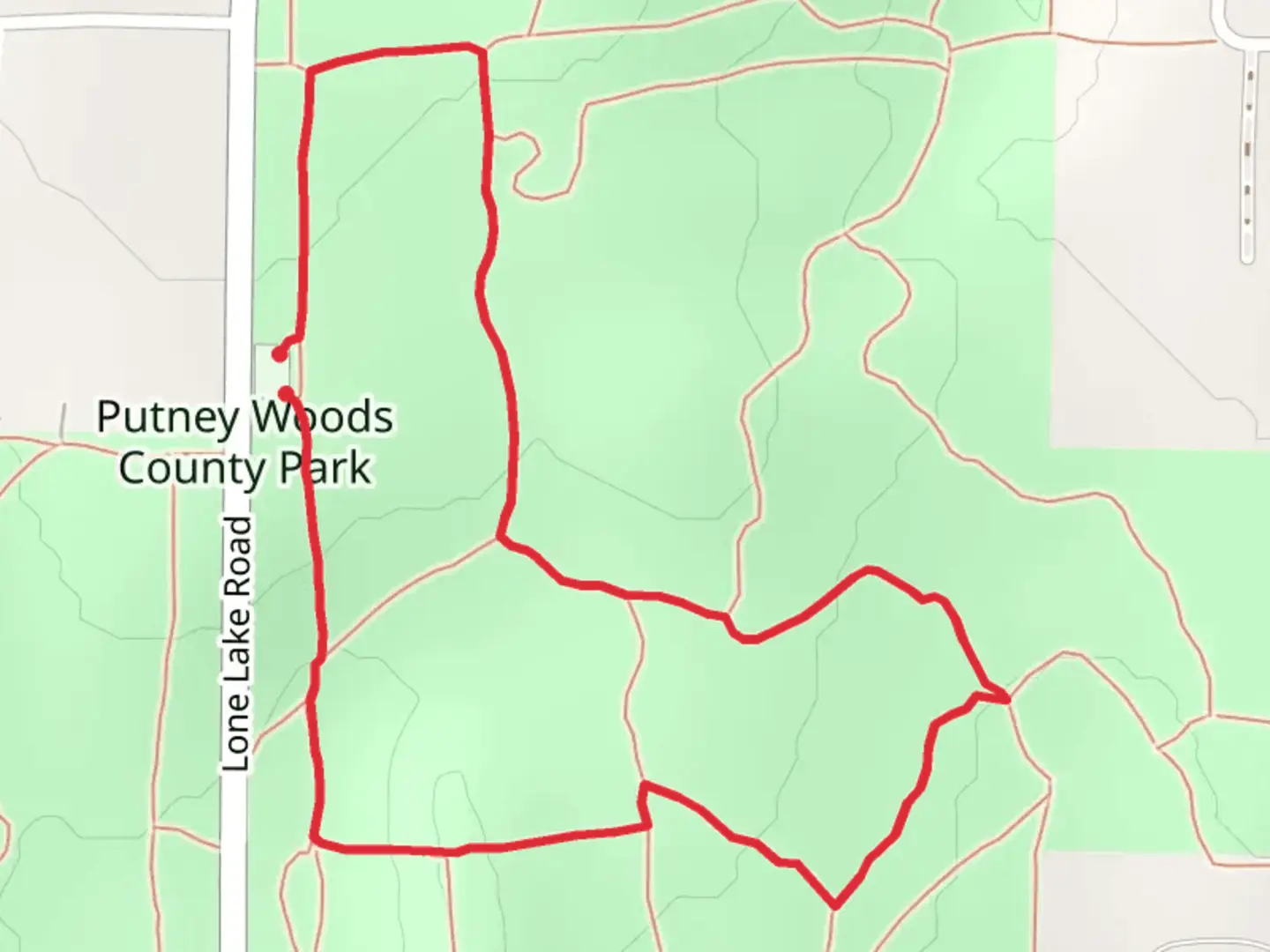 An image depicting the trail Wuthering Heights and Canter Berry Trail and its surrounding area.