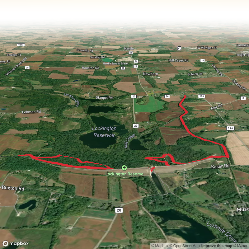 Lockington Reservoir and North Country Trail