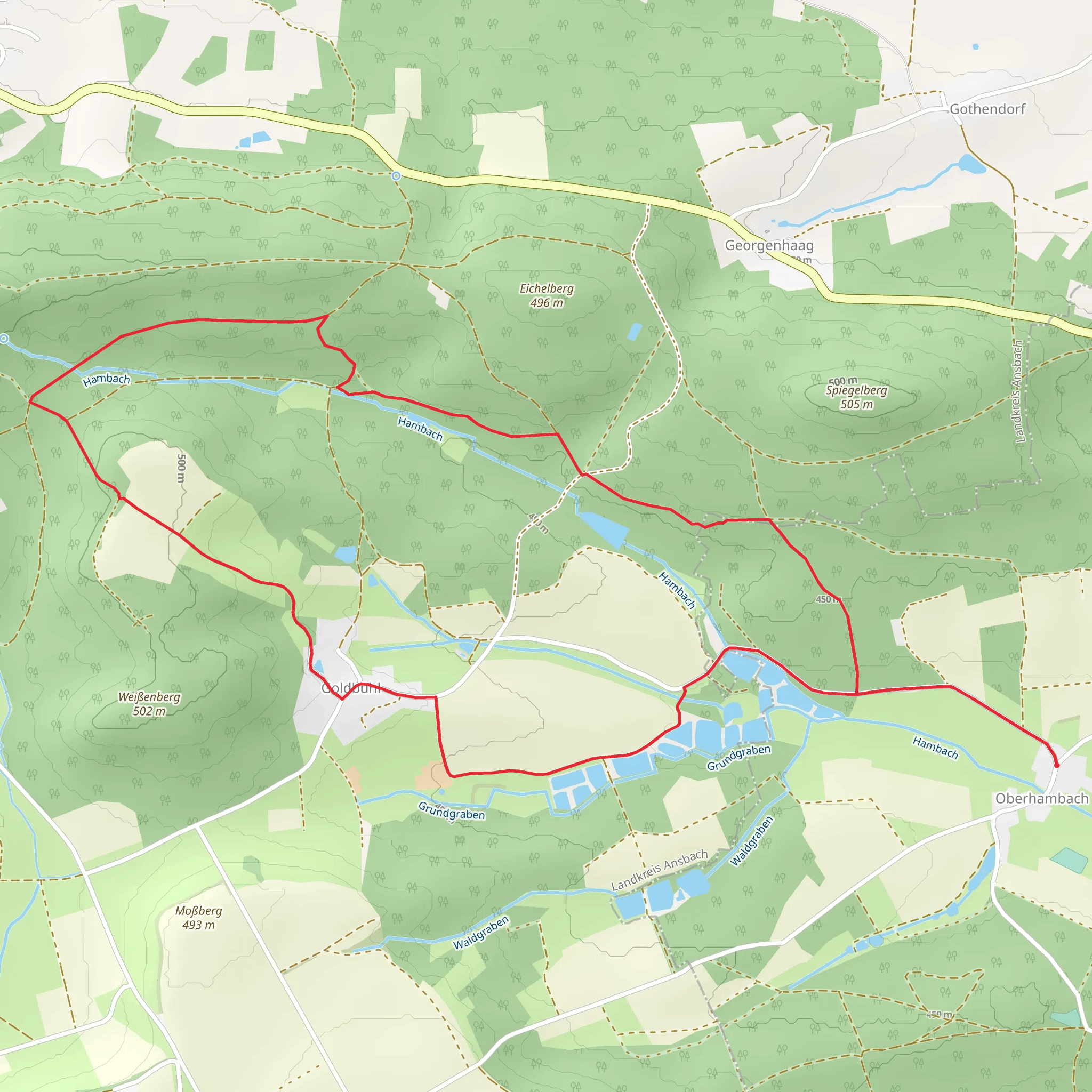 Hambach via Veni-Vidi-Vici Weg mobile static map
