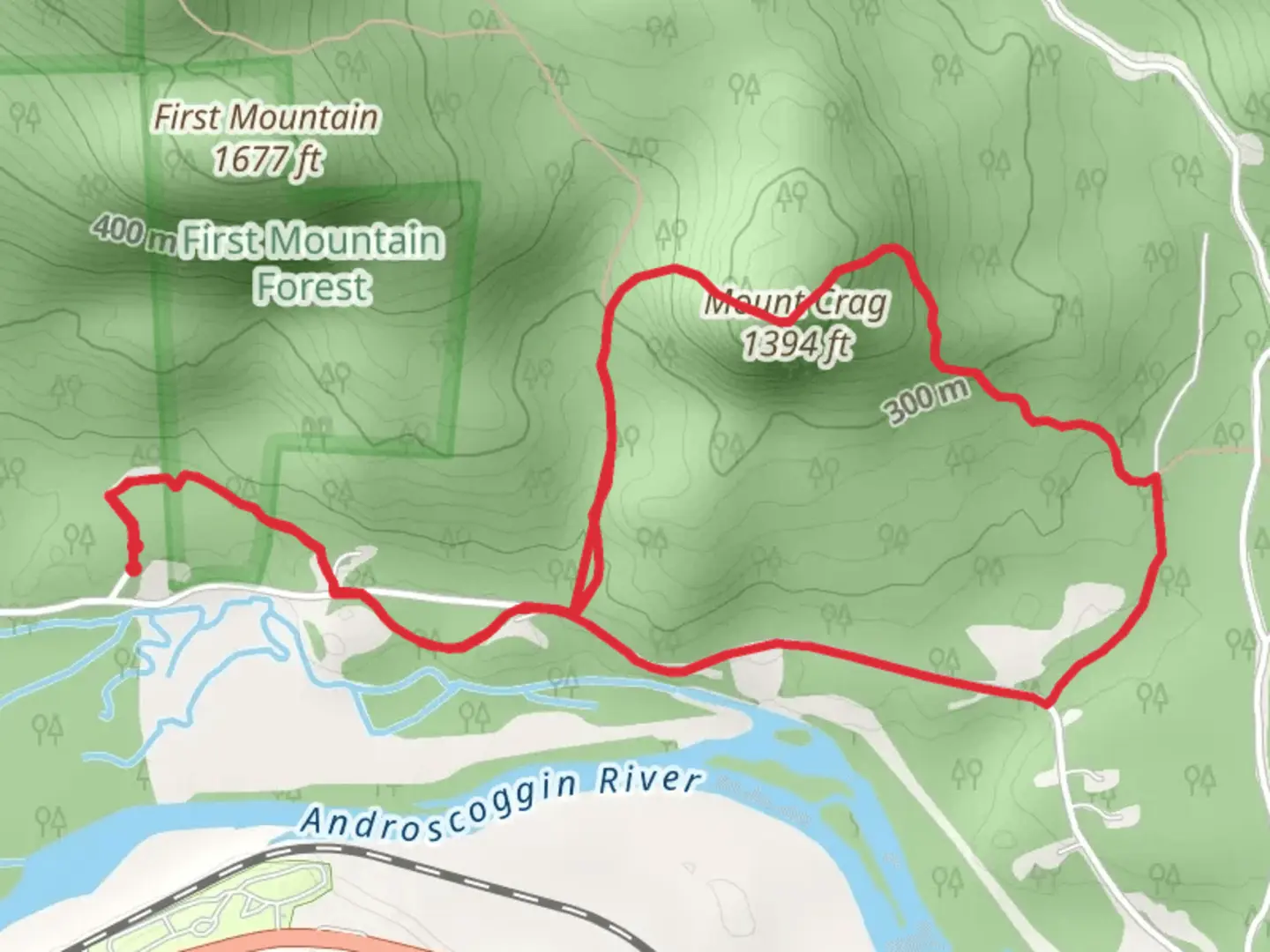 An image depicting the trail Mount Crag and Gates Brook Loop and its surrounding area.