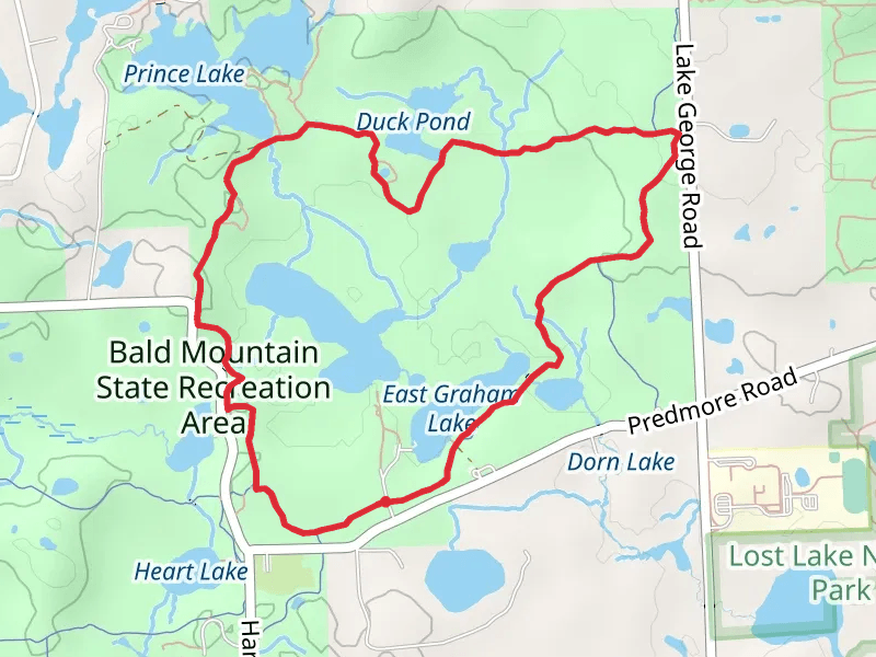 East and West Graham Lakes, Shoe Lake, Duck Pond Loop