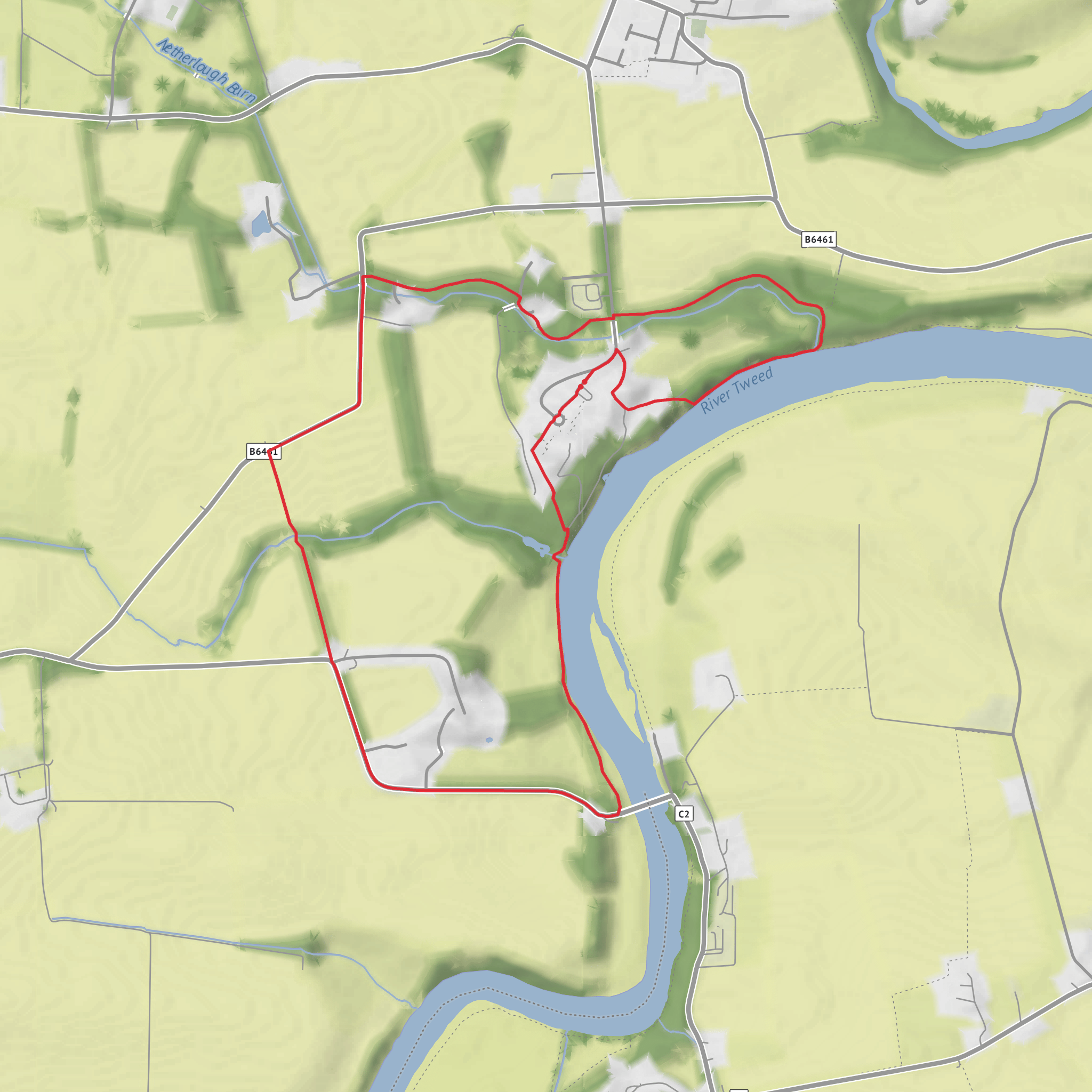 Paxton House, Linn Dean and Union Bridge Loop mobile static map