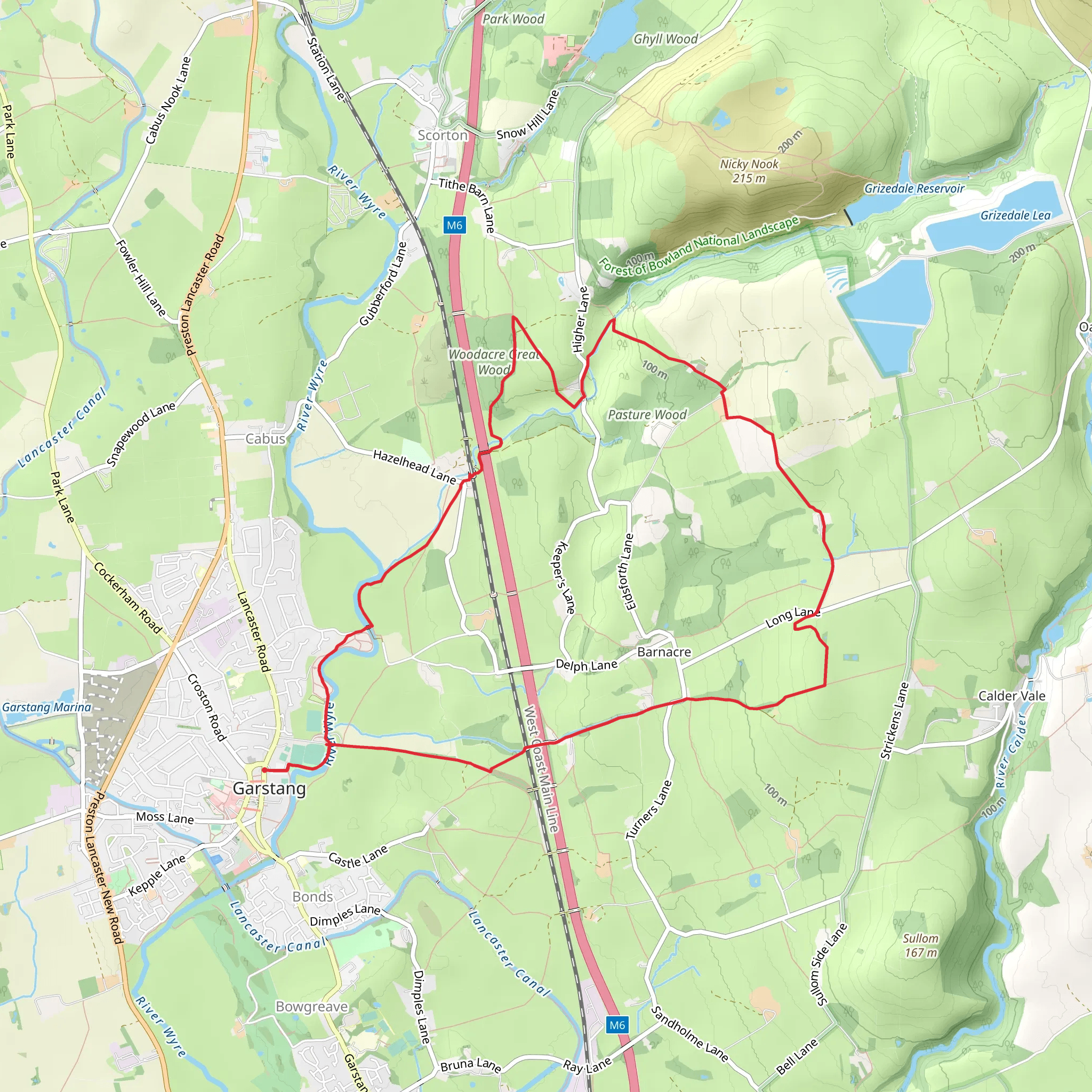 Barnance Loop mobile static map