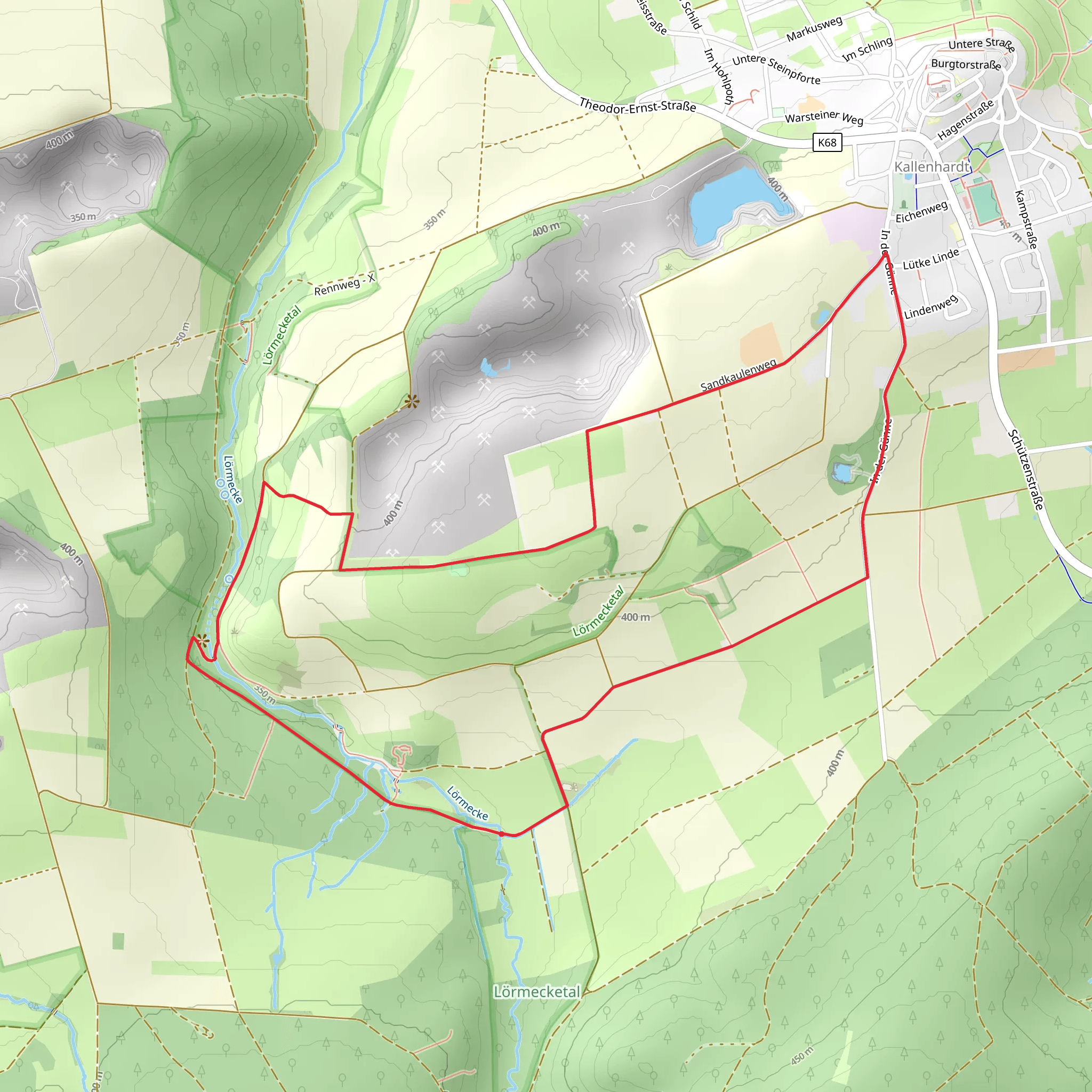 Warte and Hohler Stein Loop mobile static map