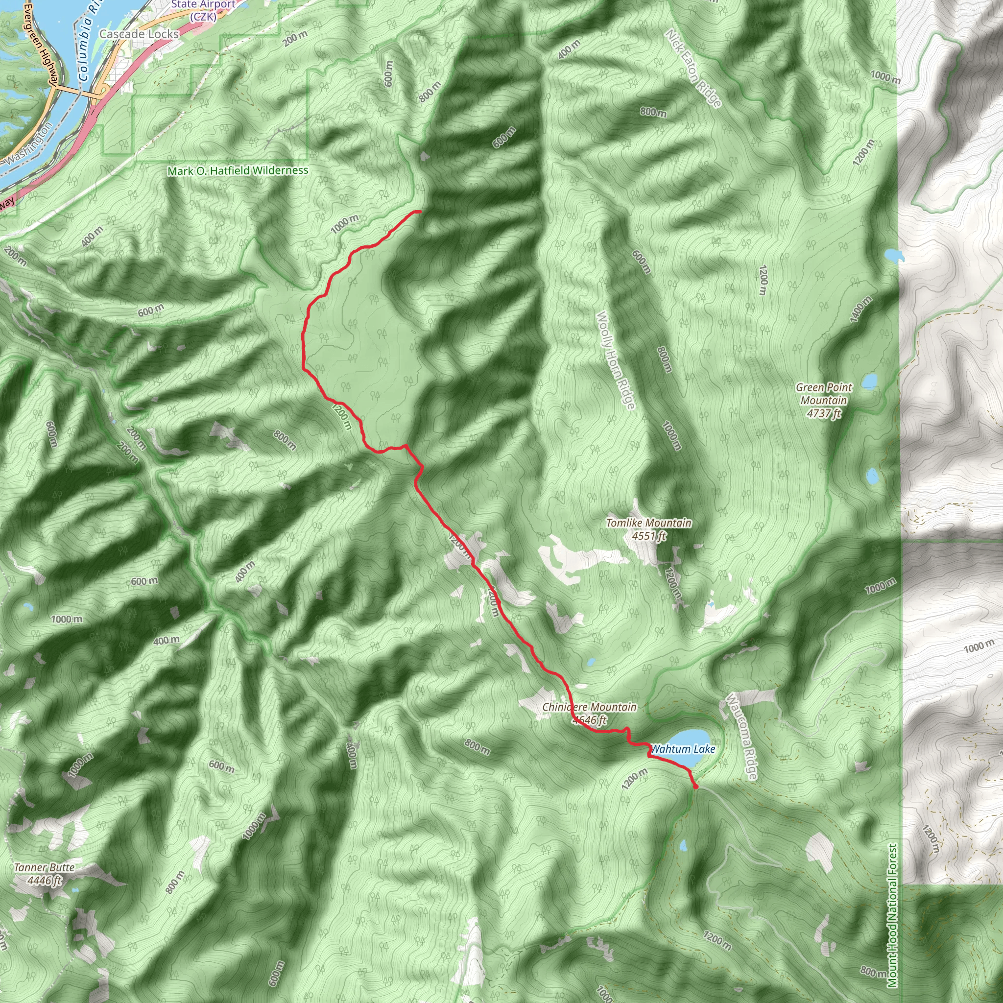 West Benson Way via Pacific Crest Trail mobile static map