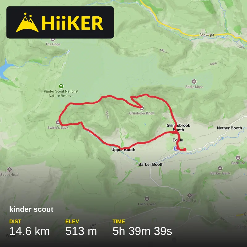 A map preview of the recording kinder scout.