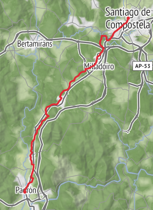 Hike on Portugese Coastal Camino mobile static map
