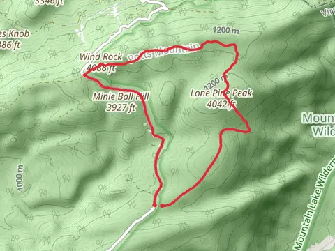 Mountain Lake and Salt Sulphur Springs Turnpike, Wind Rock and War Spur Connector Loop Trail
