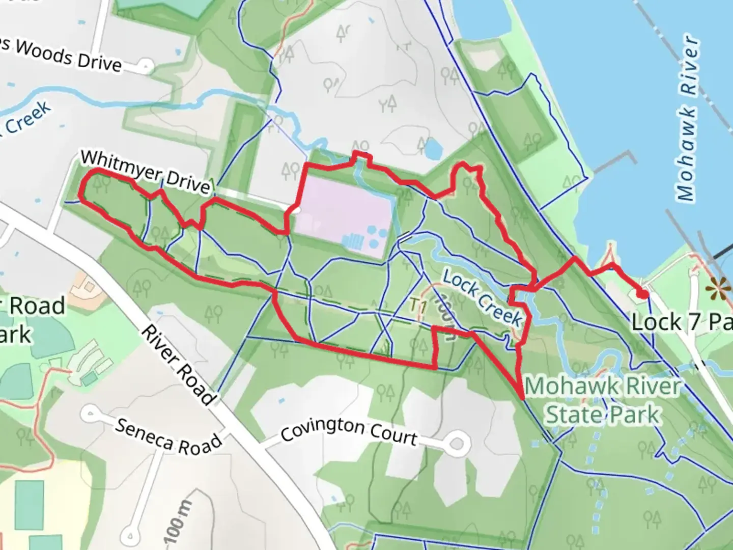 An image depicting the trail Lock Creek Loop via Orange Loop - Northbound and its surrounding area.