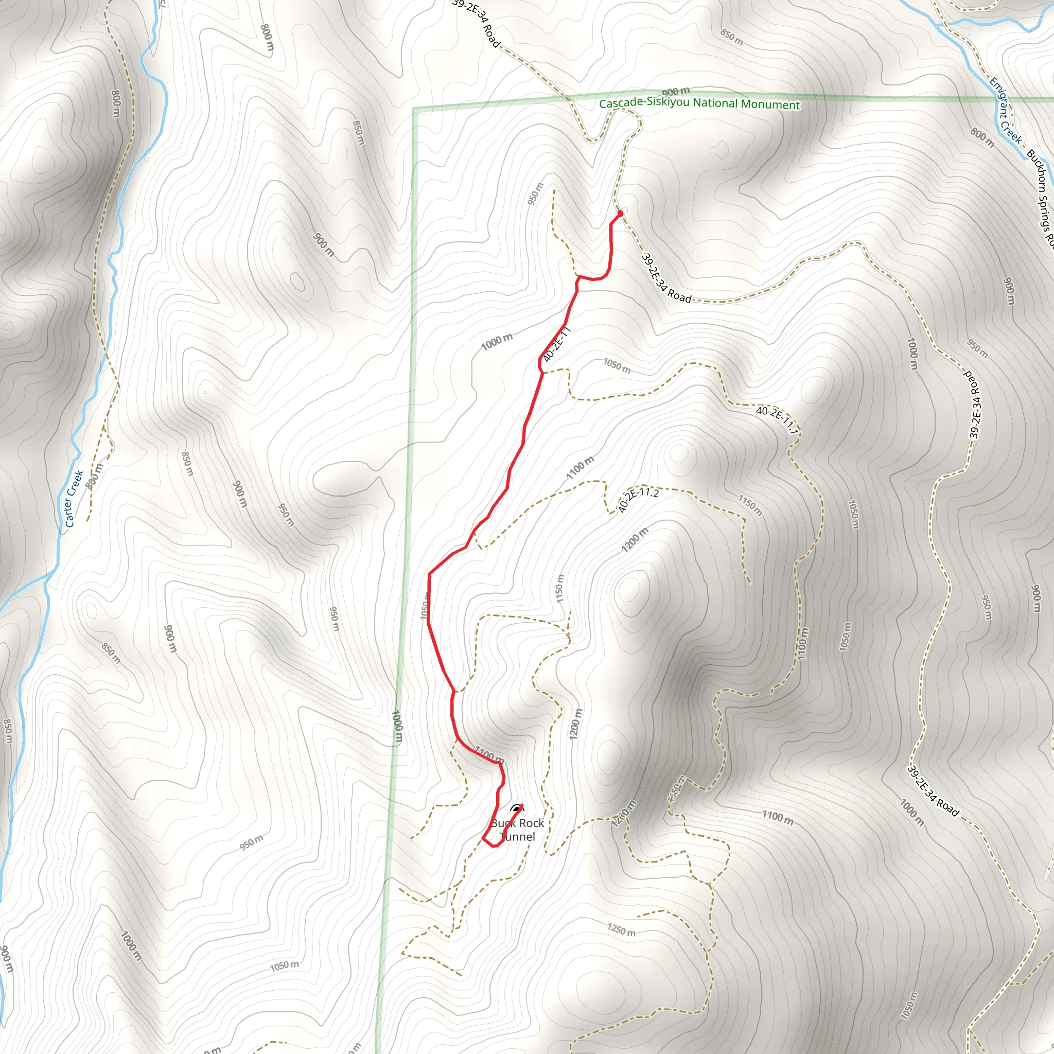 Buck Rock Trail mobile static map