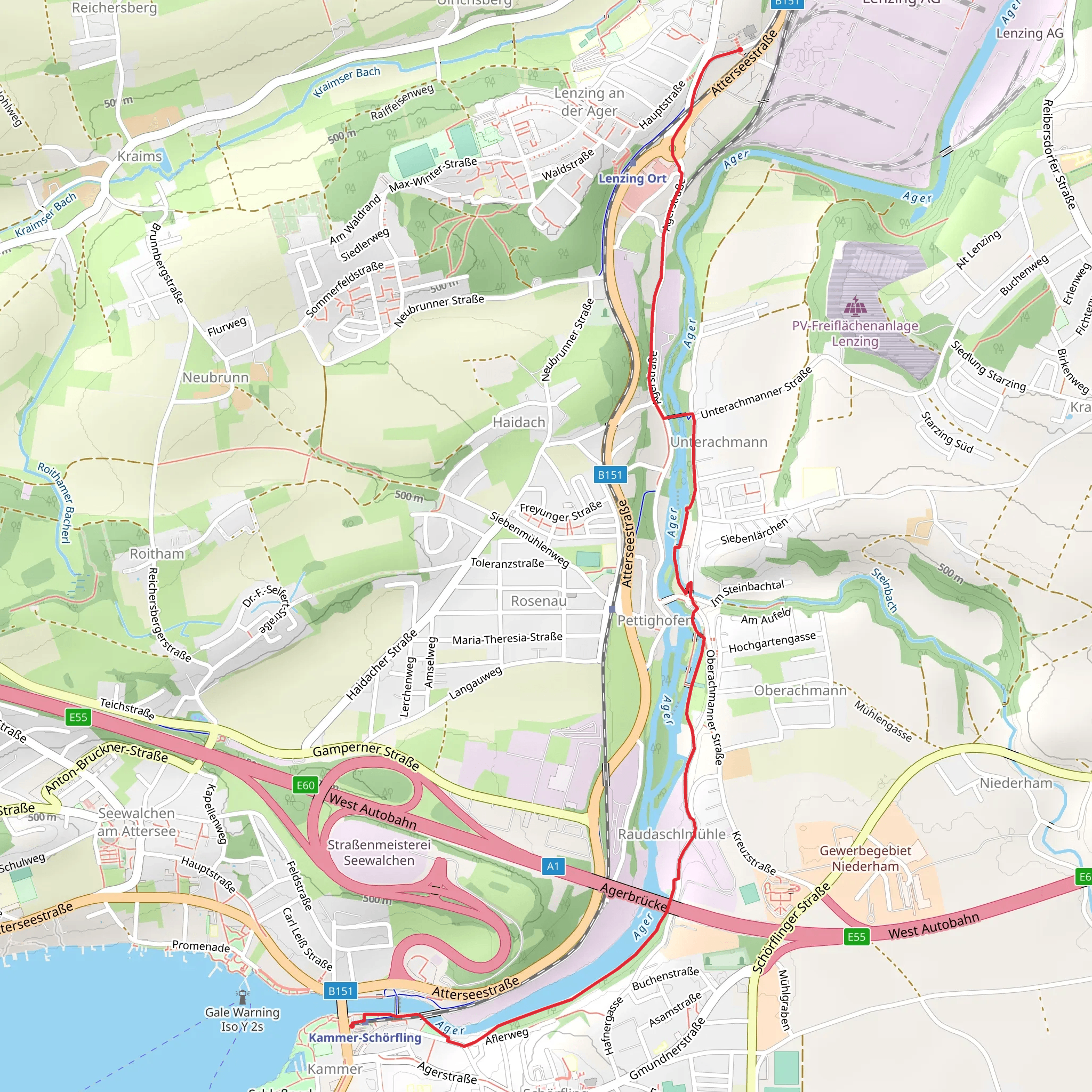 Agermühlenweg mobile static map