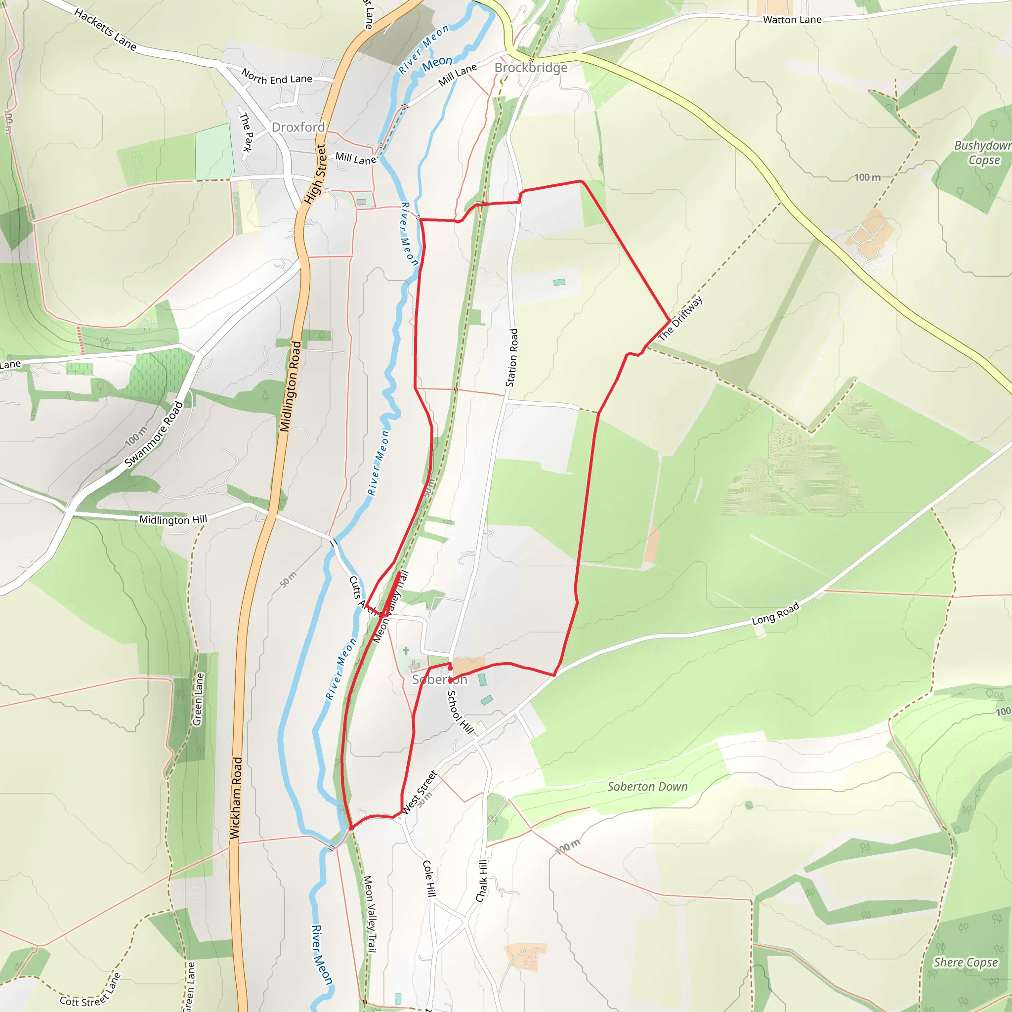 Soberton Loop mobile static map