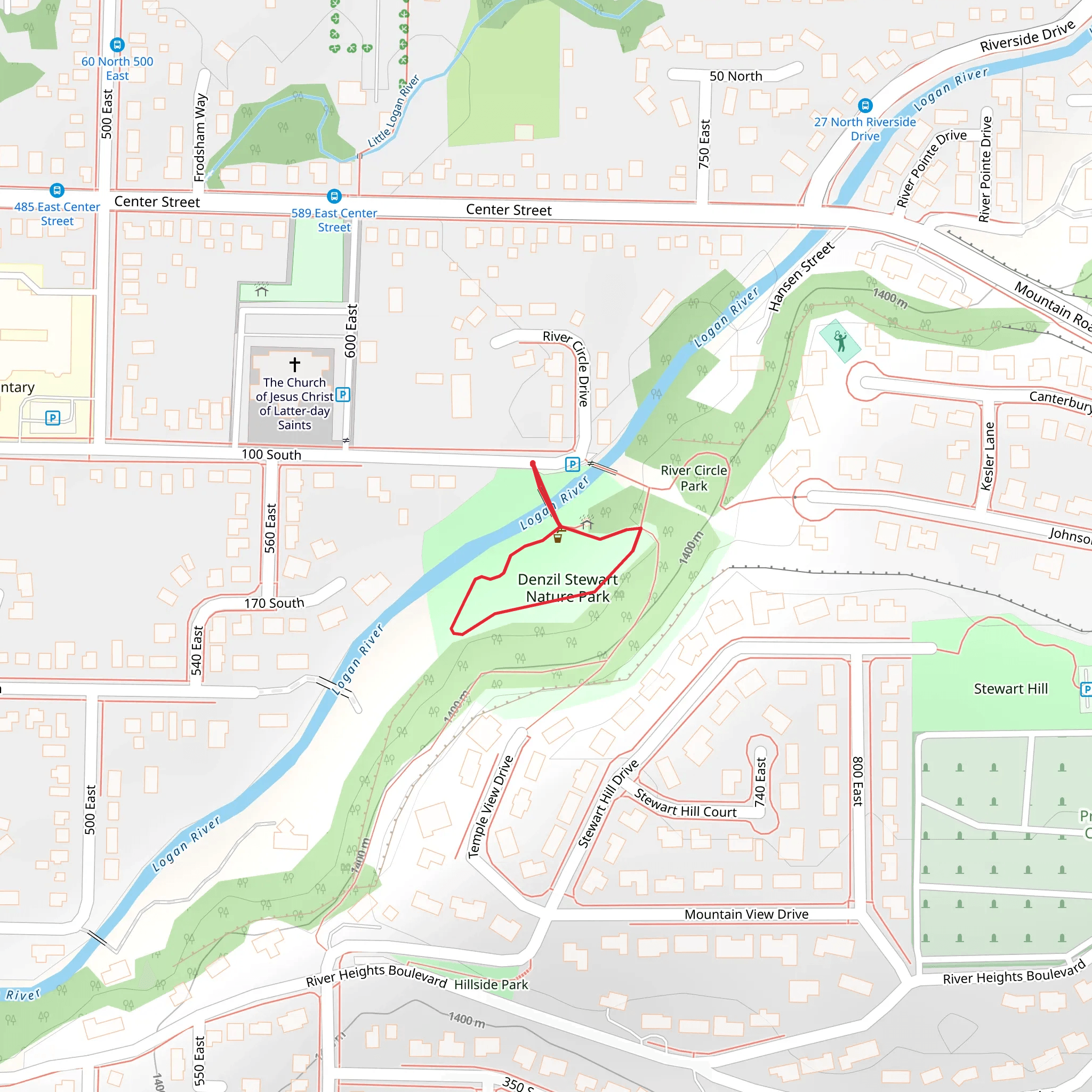 Denzil Stewart Nature Park Loop mobile static map
