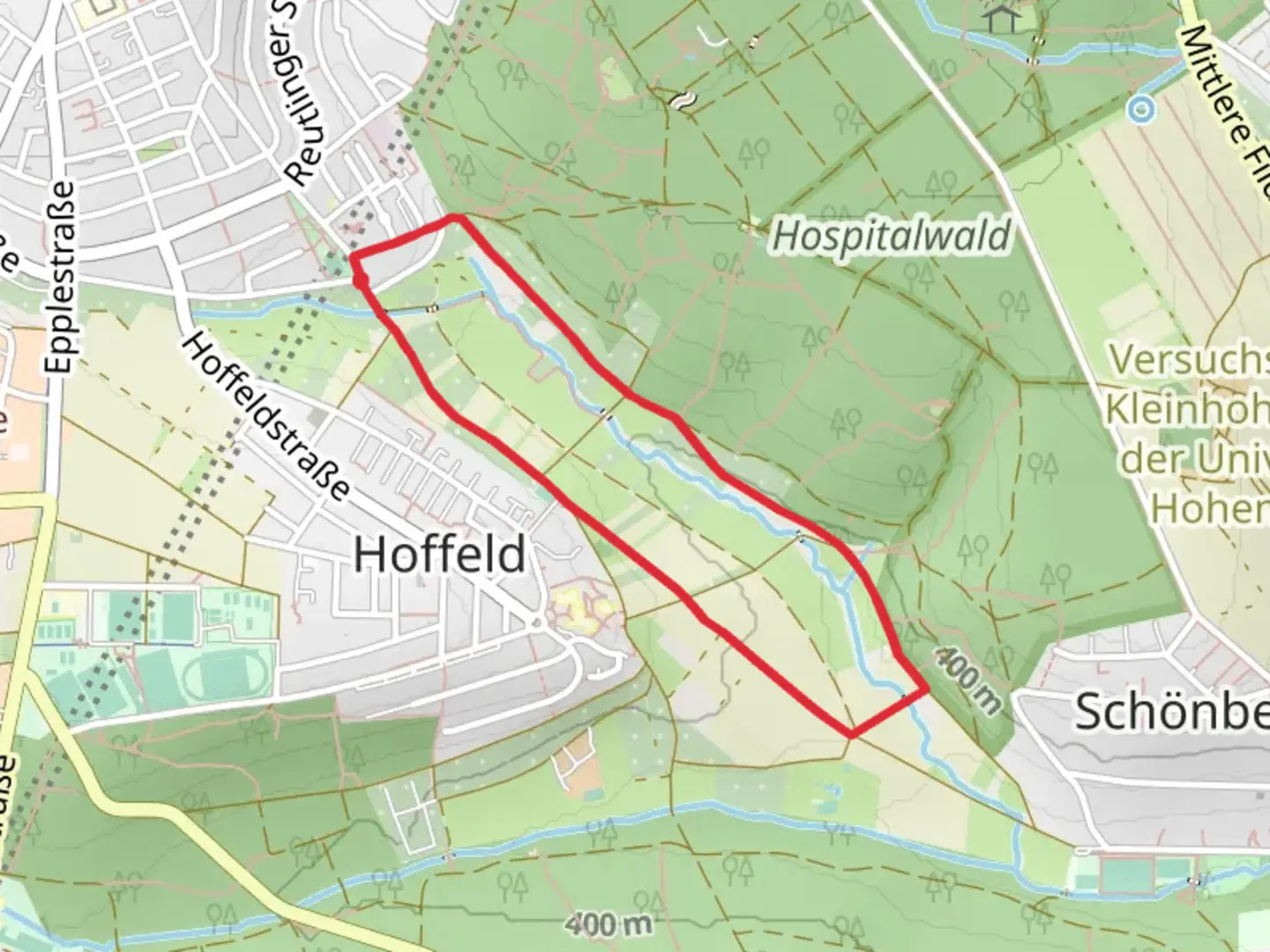An image depicting the trail Eugen-Kucher-Weg Loop and its surrounding area.