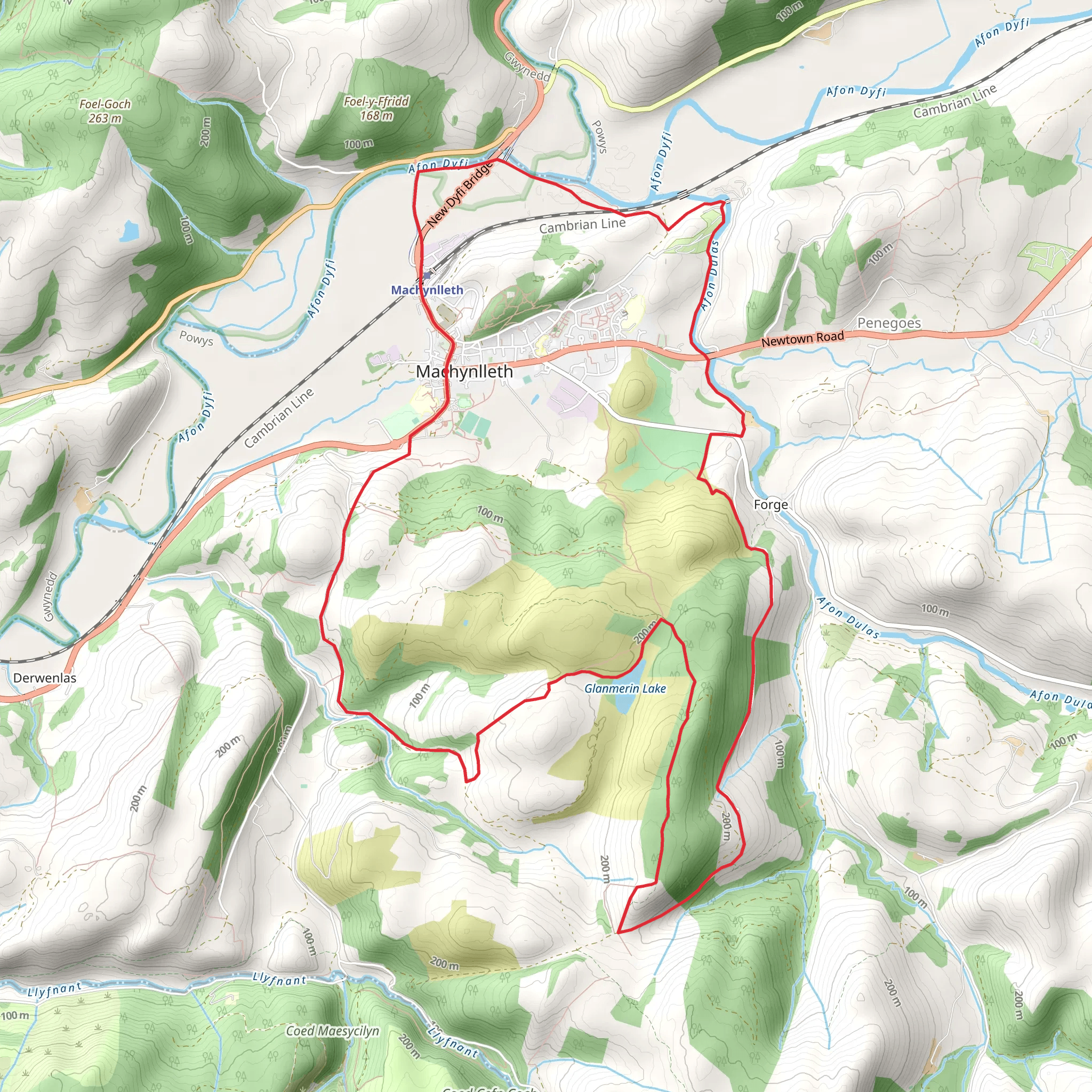 Machynlleth (30) mobile static map