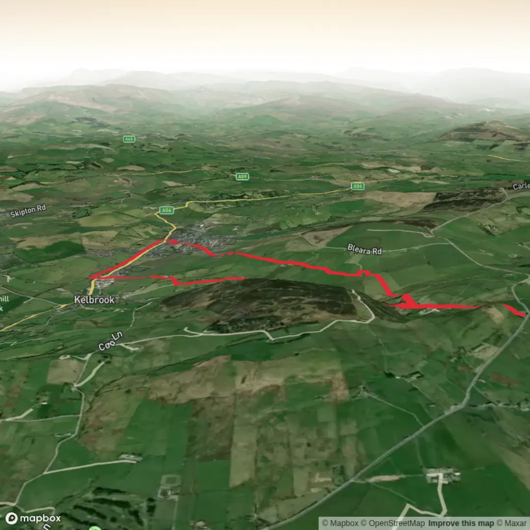 An image depicting the trail Hike from Earby to BLE and its surrounding area.